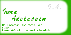 imre adelstein business card